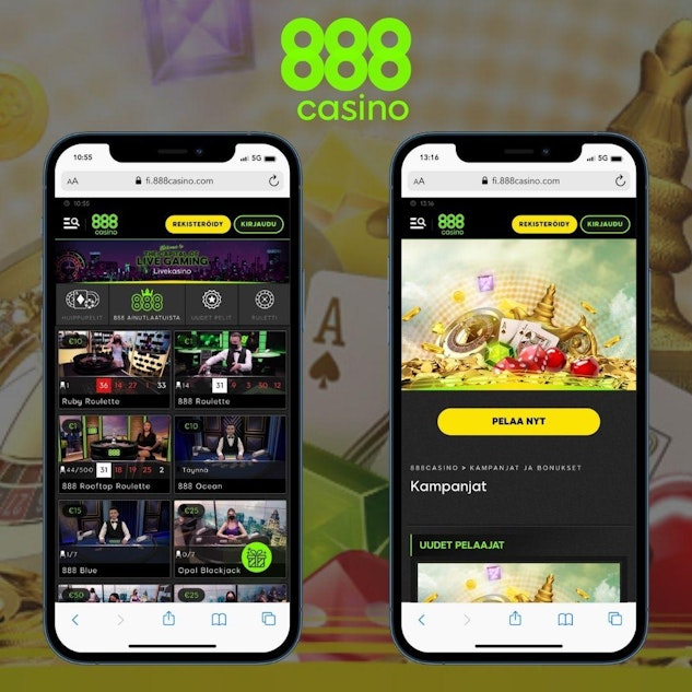 888casinon mobiilikasino käytössä puhelimella