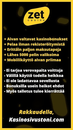 Meidän Zetcasino arvostelu tiivistetysti
