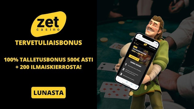 Kuvassa Zetcasino erikoistarjous kasinosivustoni jäsenille