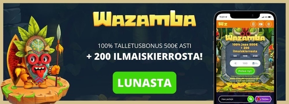 Kuukauden suosituin kasinobonus Wazambalta