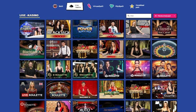 Ohmyzino live kasinopelit