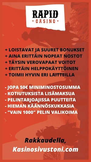 meidän Rapid casino arvostelu lyhyesti