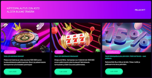 Sopiiko Buumi kasino suomalaisille?