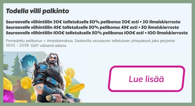 Huikee kasinon bonus ja sen ehdot ja lunastuspainike