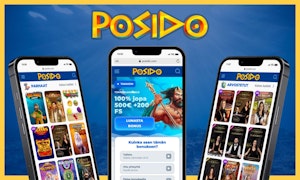 Kuvassa on posido kasino kaytossa mobiilissa ja esittelyssa posidon bonus