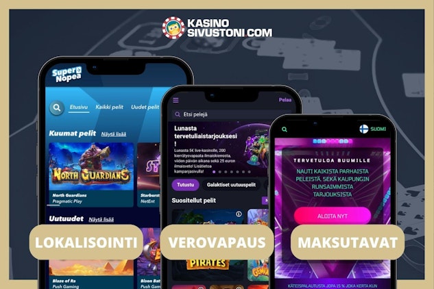 Suomalaisten nettikasinoiden piirteet kuvattuna mobiilikasinoilla